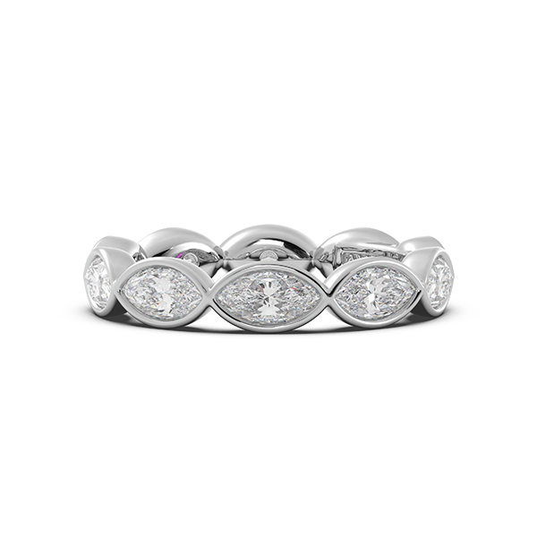 Marquise Bezel East West Eternity Wedding Band