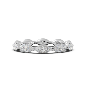 Marquise Signature Cup East West Eternity Wedding Band