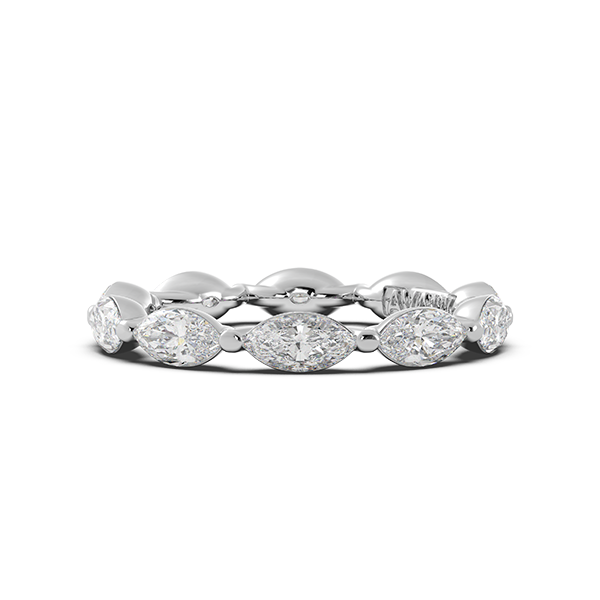Marquise Signature Cup East West Eternity Wedding Band