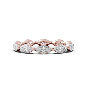 Marquise Signature Cup East West Eternity Wedding Band