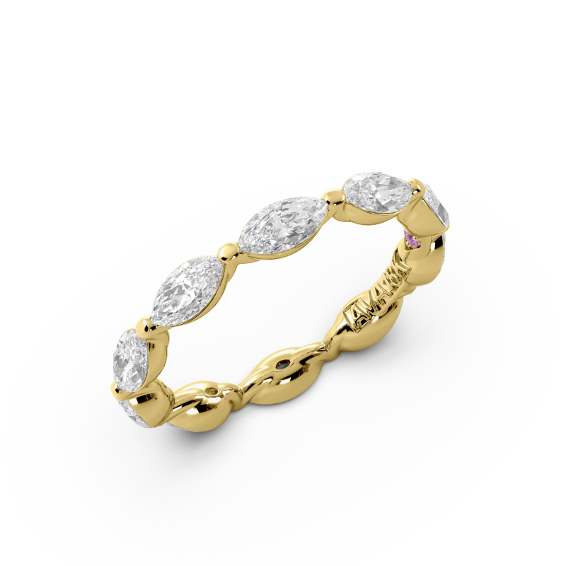 Marquise Signature Cup East West Eternity Wedding Band