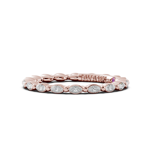 Marquise Signature Cup East West Eternity Wedding Band