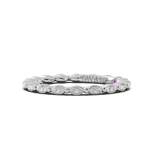 Marquise Signature Cup East West Eternity Wedding Band