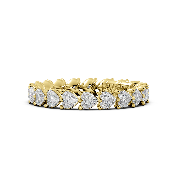 Heart Signature Cup East West Eternity Wedding Band