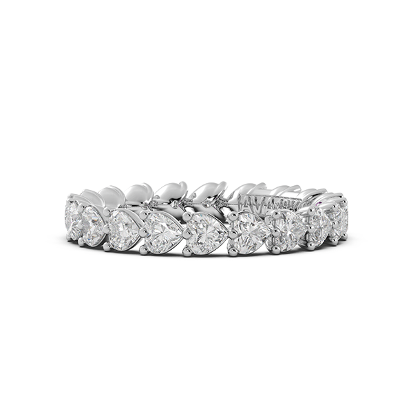 Heart Signature Cup East West Eternity Wedding Band