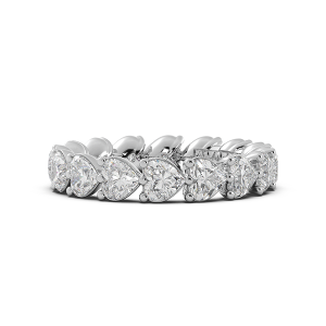 Heart Signature Cup East West Eternity Wedding Band