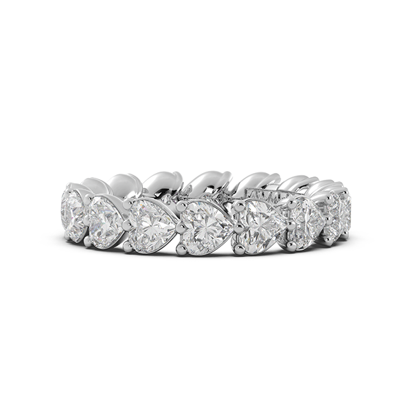 Heart Signature Cup East West Eternity Wedding Band