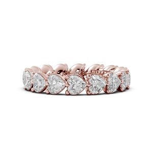 Heart Signature Cup East West Eternity Wedding Band
