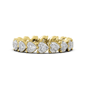Heart Signature Cup East West Eternity Wedding Band