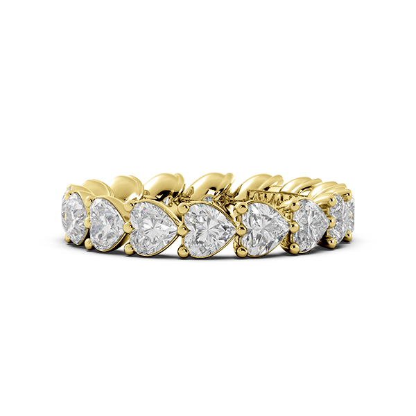 Heart Signature Cup East West Eternity Wedding Band