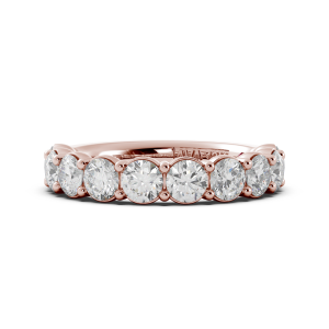 Round Signature Cup Halfway Wedding Band