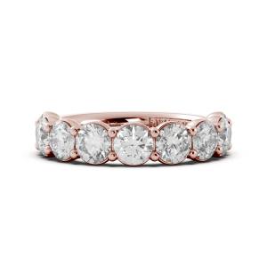 Round Signature Cup Halfway Wedding Band
