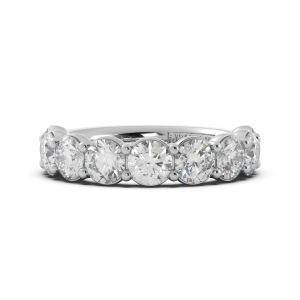 Round Signature Cup Halfway Wedding Band