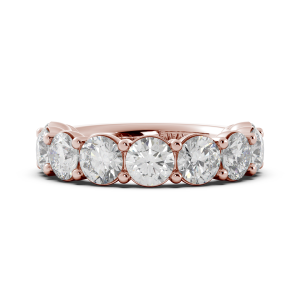 Round Signature Cup Halfway Wedding Band
