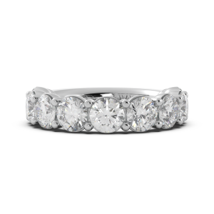 Round Signature Cup Halfway Wedding Band