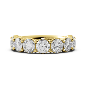 Round Signature Cup Halfway Wedding Band