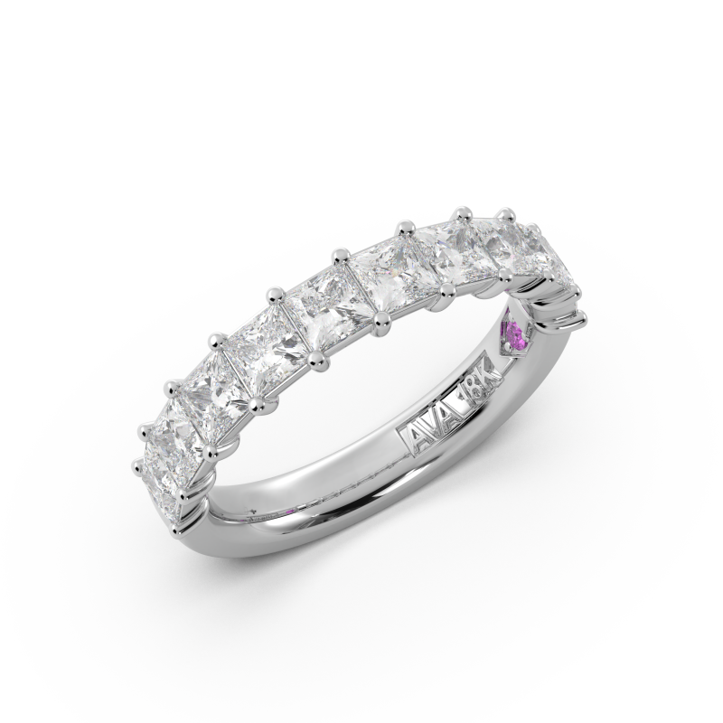 Princess Signature Cup Halfway Wedding Band