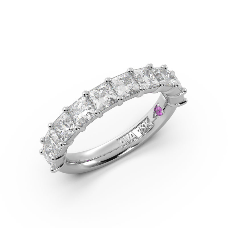 Princess Signature Cup Halfway Wedding Band