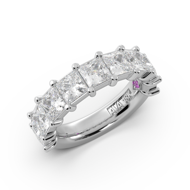 Princess Signature Cup Halfway Wedding Band