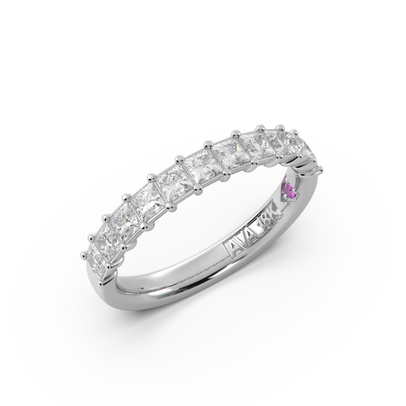 Princess Signature Cup Halfway Wedding Band