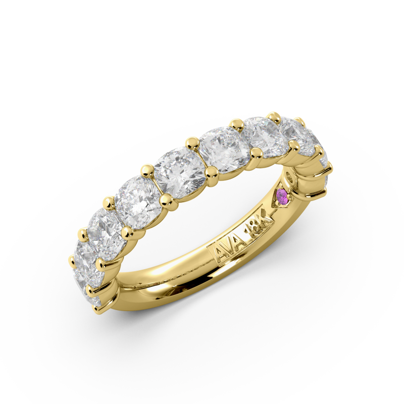 Cushion Signature Cup Halfway Wedding Band