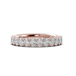 Oval Signature Cup Halfway Wedding Band