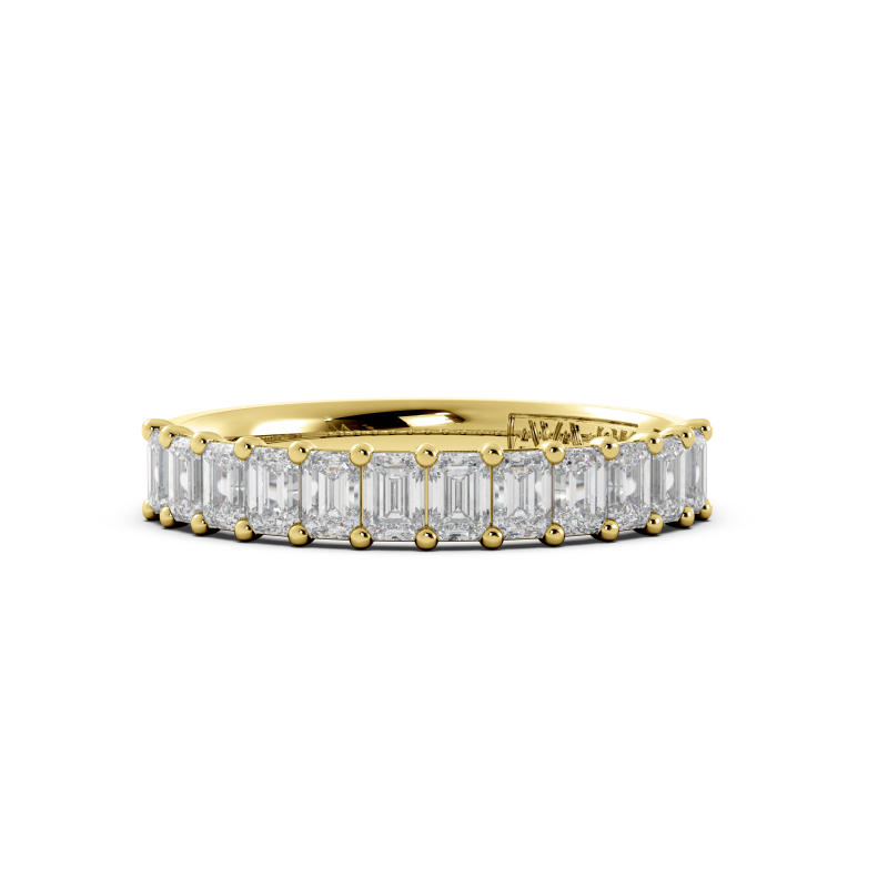 Emerald Signature Cup Halfway Wedding Band