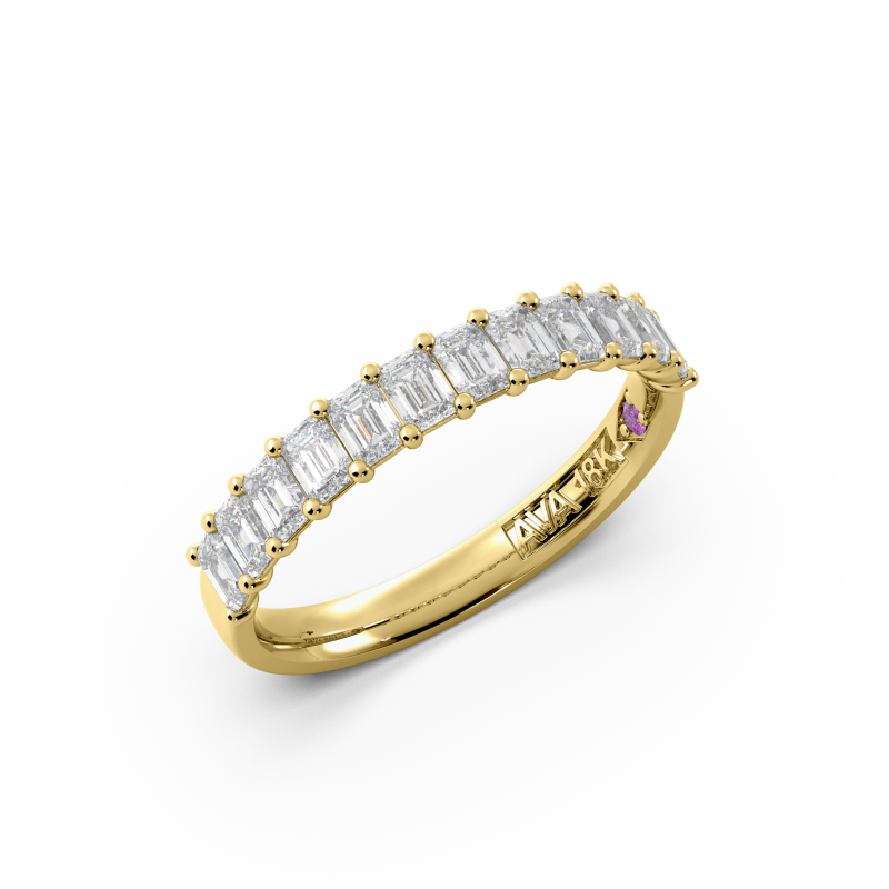 Emerald Signature Cup Halfway Wedding Band
