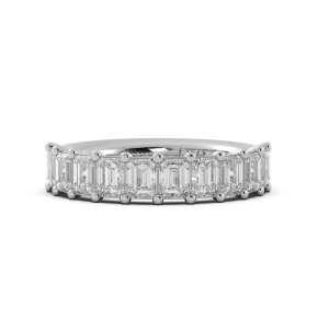 Emerald Signature Cup Halfway Wedding Band