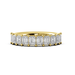 Emerald Signature Cup Halfway Wedding Band