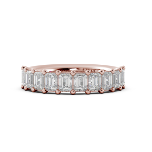 Emerald Signature Cup Halfway Wedding Band