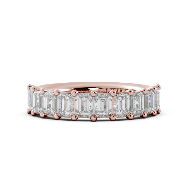 Emerald Signature Cup Halfway Wedding Band