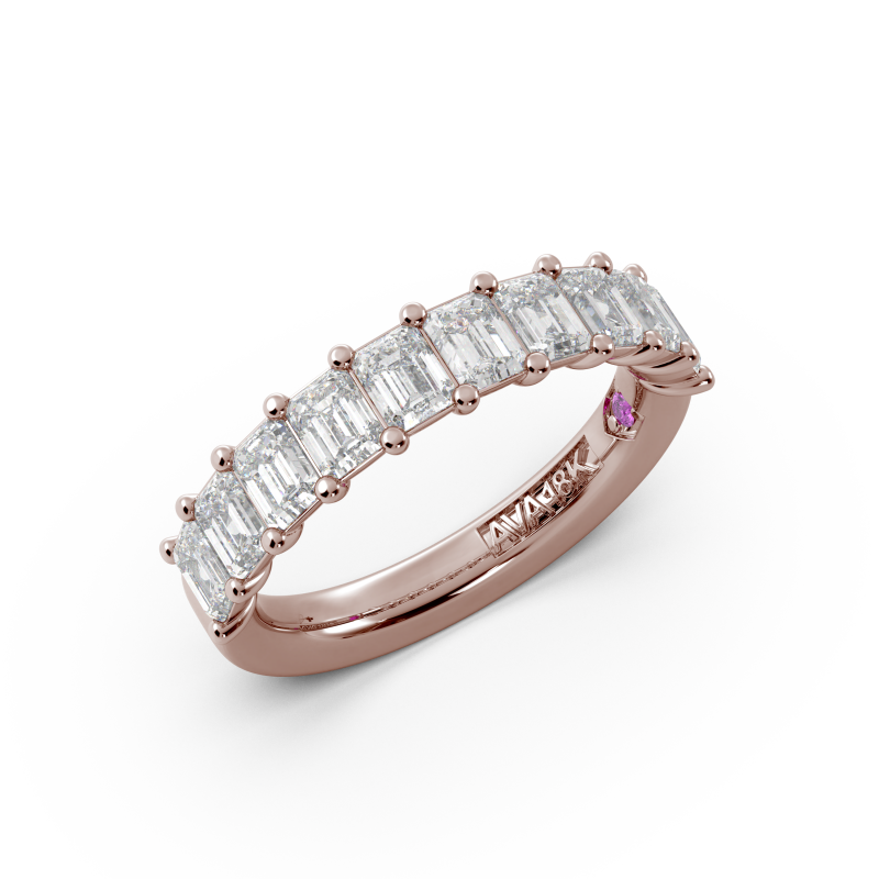 Emerald Signature Cup Halfway Wedding Band
