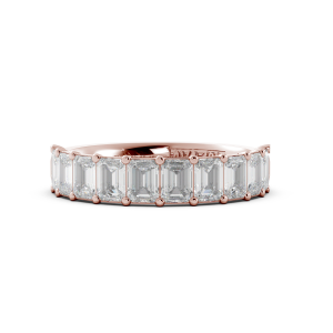 Emerald Signature Cup Halfway Wedding Band