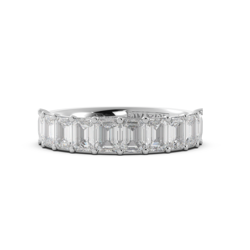 Emerald Signature Cup Halfway Wedding Band