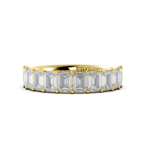 Emerald Signature Cup Halfway Wedding Band