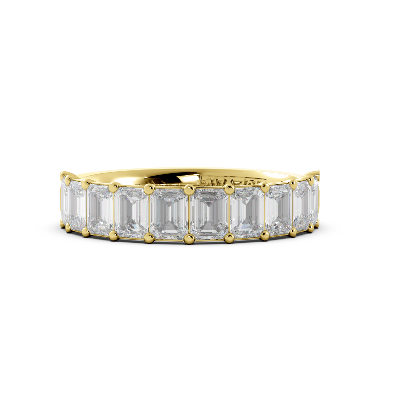Emerald Signature Cup Halfway Wedding Band