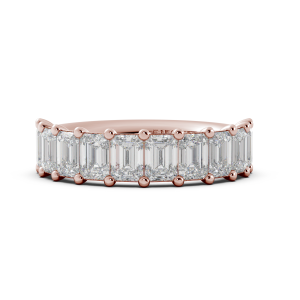 Emerald Signature Cup Halfway Wedding Band