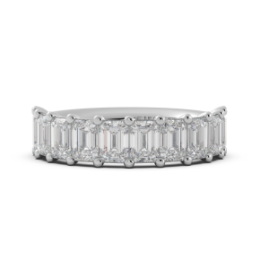 Emerald Signature Cup Halfway Wedding Band