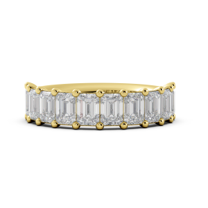 Emerald Signature Cup Halfway Wedding Band