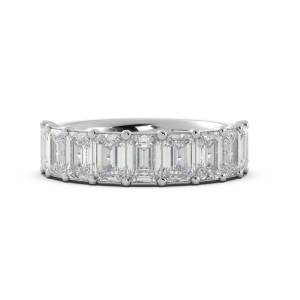 Emerald Signature Cup Halfway Wedding Band