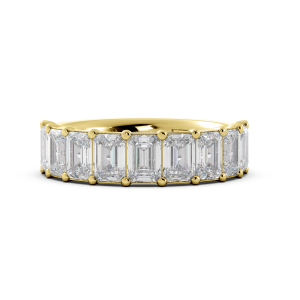 Emerald Signature Cup Halfway Wedding Band