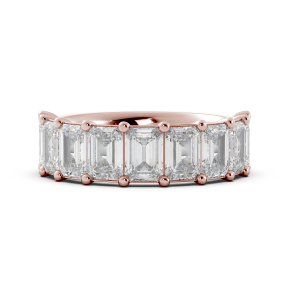 Emerald Signature Cup Halfway Wedding Band