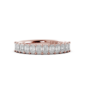 Emerald Signature Cup Halfway Wedding Band