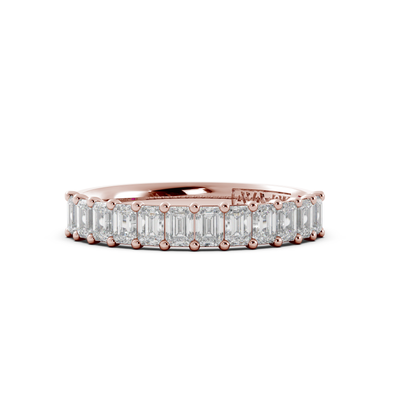 Emerald Signature Cup Halfway Wedding Band