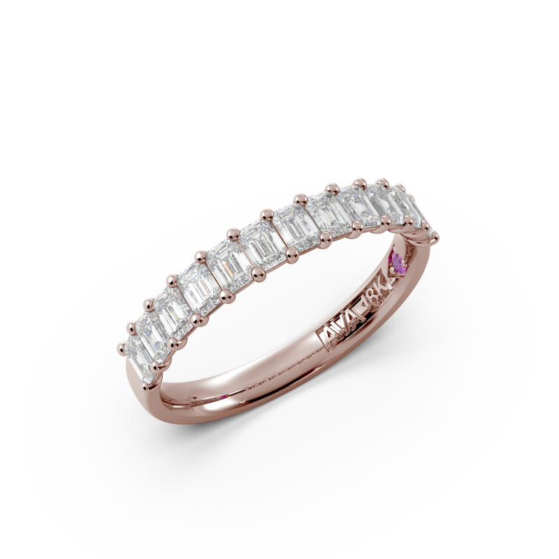 Emerald Signature Cup Halfway Wedding Band