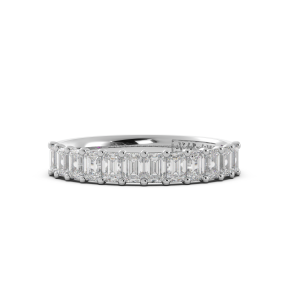 Emerald Signature Cup Halfway Wedding Band