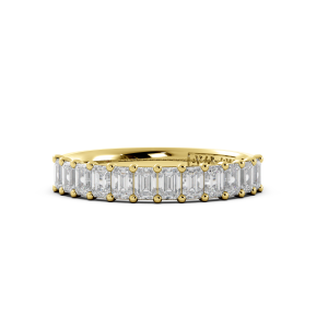 Emerald Signature Cup Halfway Wedding Band