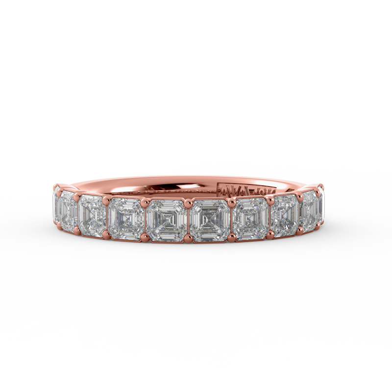 Asscher Signature Cup Halfway Wedding Band