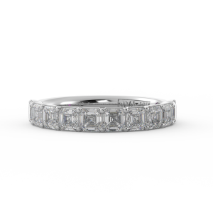 Asscher Signature Cup Halfway Wedding Band